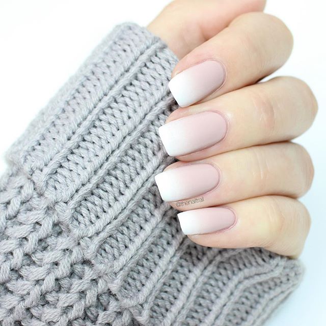 nude ombre fall manicure