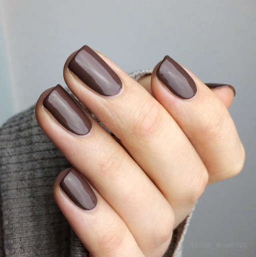 dark brown fall nails