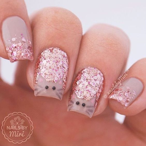 45 Cutest Cat Nail Designs and Nail Arts with Kittens for 2024