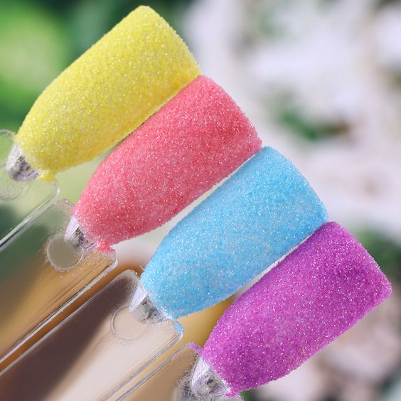 разноцветный сахарный песок для ногтей
