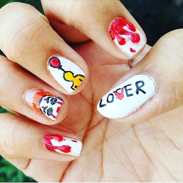 it manicure with pennywise clown
