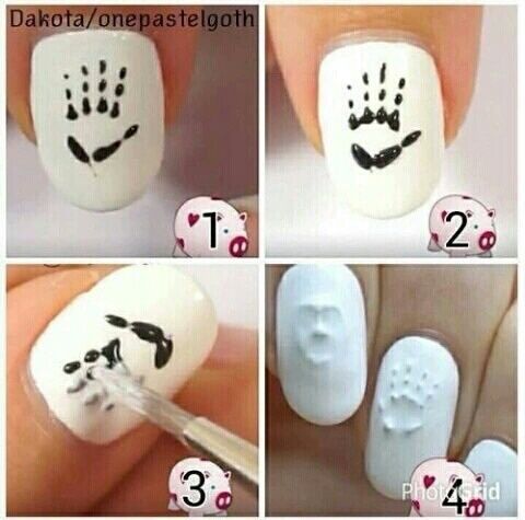 nails with ghost hands step by step tutorial