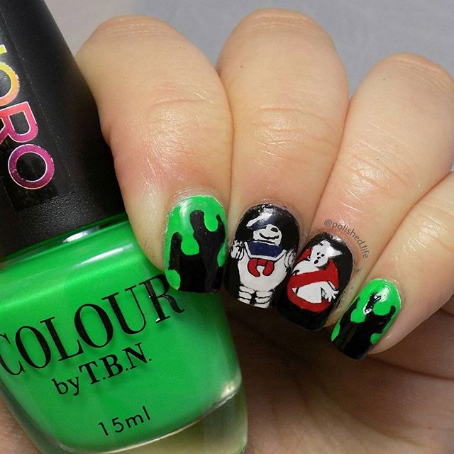 ghostbusters nail design